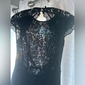 Lulu's Black Lace Backless Dress